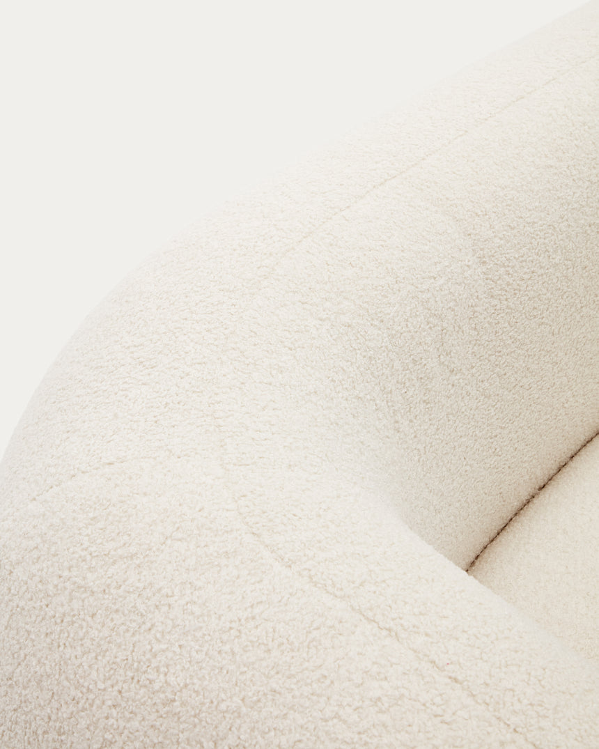 Martina 3-Sitzer-Sofa mit  Bouclé in Off-White 246 cm - ZEN ZONE Furniture