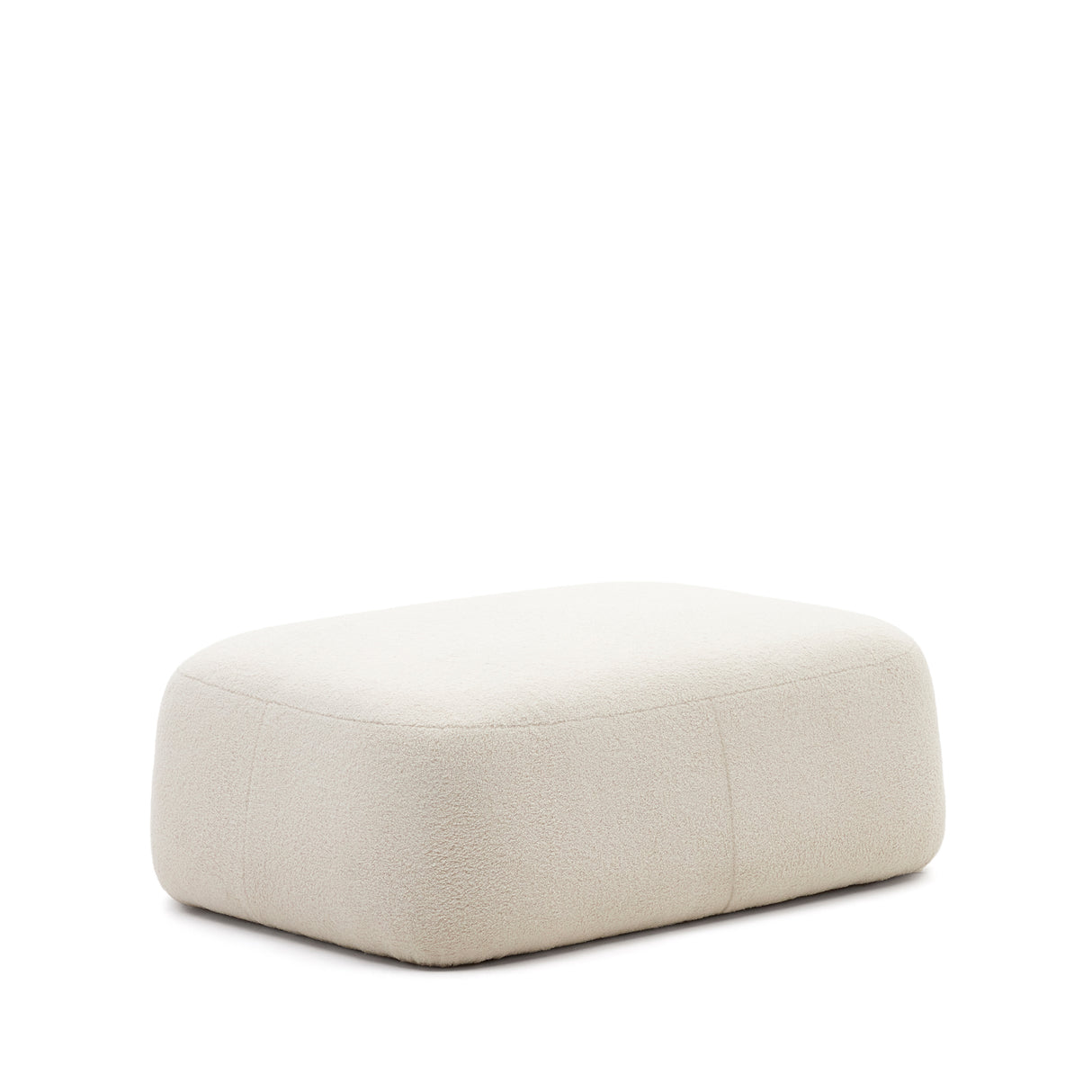 Martina Fußstütze mit Bouclé in Off-White 123 x 85 cm - ZEN ZONE Furniture
