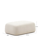 Martina Fußstütze mit Bouclé in Off-White 123 x 85 cm - ZEN ZONE Furniture