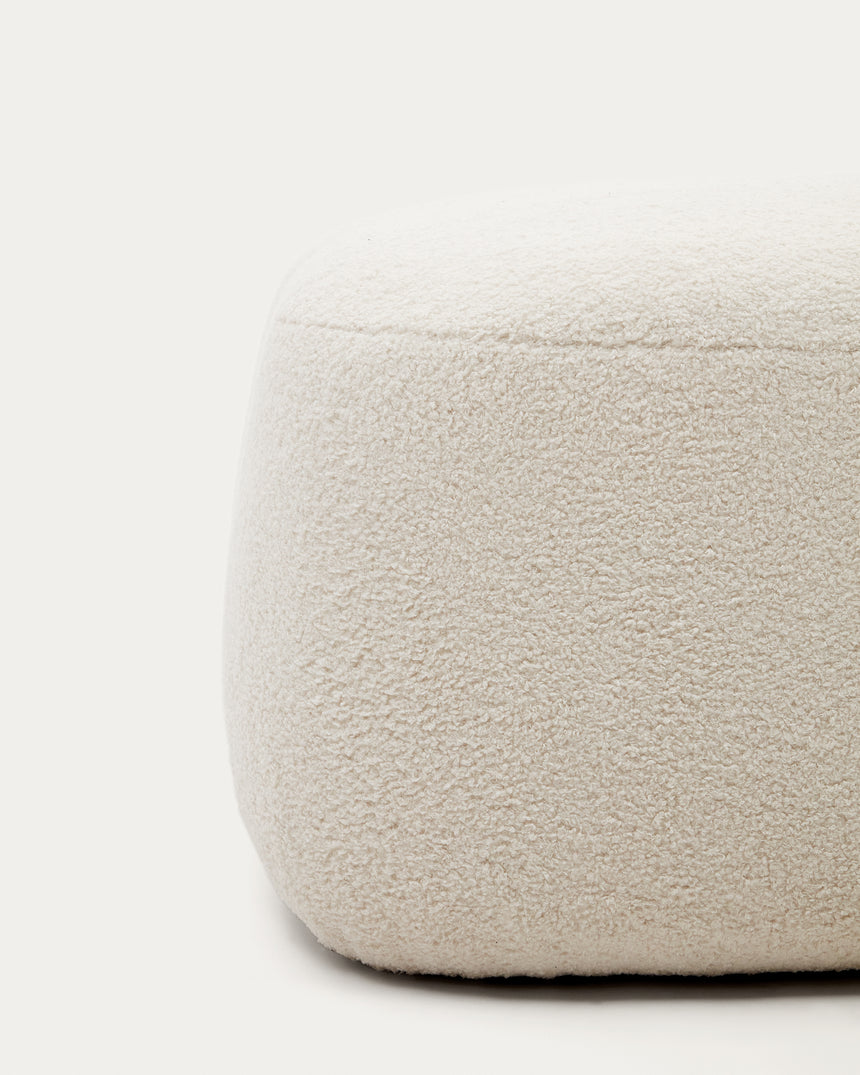 Martina Fußstütze mit Bouclé in Off-White 123 x 85 cm - ZEN ZONE Furniture