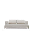 Compo 3-Sitzer-Sofa beige und Metallgestell  grau 232 cm - ZEN ZONE