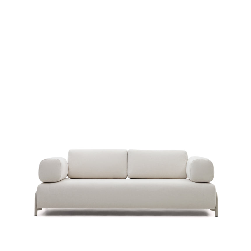 Compo 3-Sitzer-Sofa beige und Metallgestell  grau 232 cm - ZEN ZONE Furniture