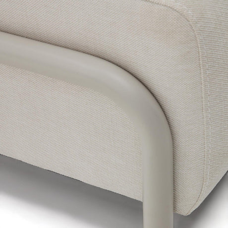 Compo 3-Sitzer-Sofa beige und Metallgestell  grau 232 cm - ZEN ZONE
