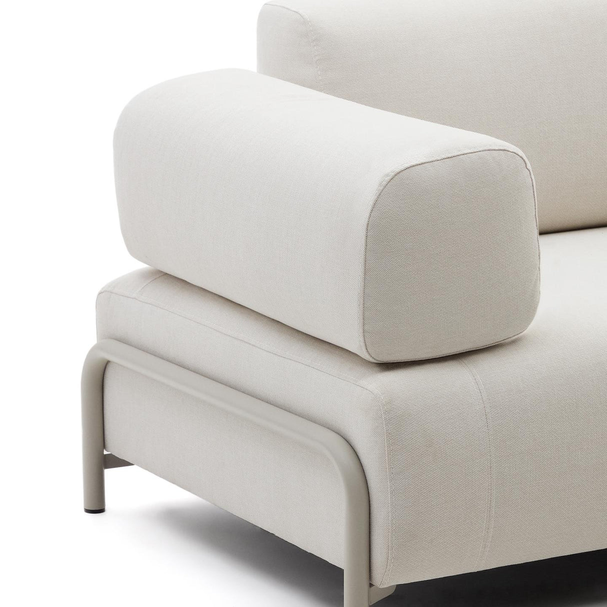 Compo 3-Sitzer-Sofa beige und Metallgestell  grau 232 cm - ZEN ZONE
