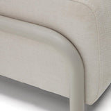 Compo 3-Sitzer-Sofa Beige, kleines Tablett Eichenfurnier und Metallgestell grau 232cm - ZEN ZONE