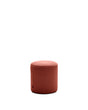 Fußhocker Kaeli mit abnehmbarem Bezug in terrakottafarbenem Bouclé Ø 43 cm - ZEN ZONE Furniture