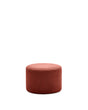 Fußhocker Kaeli mit abnehmbarem Bezug in terrakottafarbenem Bouclé Ø 60 cm - ZEN ZONE Furniture