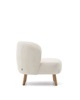 Sessel Ulit aus weißem Schaffell und Beinen aus massivem Buchenholz mit natürlichem Finish - ZEN ZONE Furniture