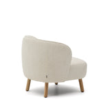 Sessel Ulit aus weißem Schaffell und Beinen aus massivem Buchenholz mit natürlichem Finish - ZEN ZONE Furniture