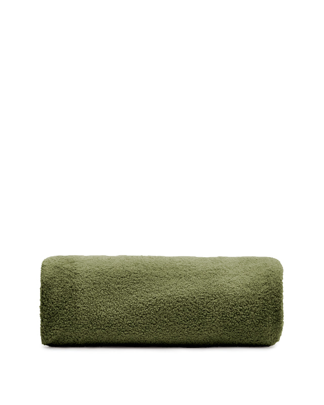 Bezug für Fußhocker Kaeli in grünem Bouclé Ø 120 cm - ZEN ZONE Furniture