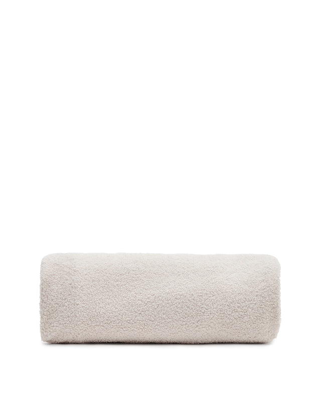 Bezug für Fußhocker Kaeli in Bouclé Farbe Écru Ø 120 cm - ZEN ZONE Furniture