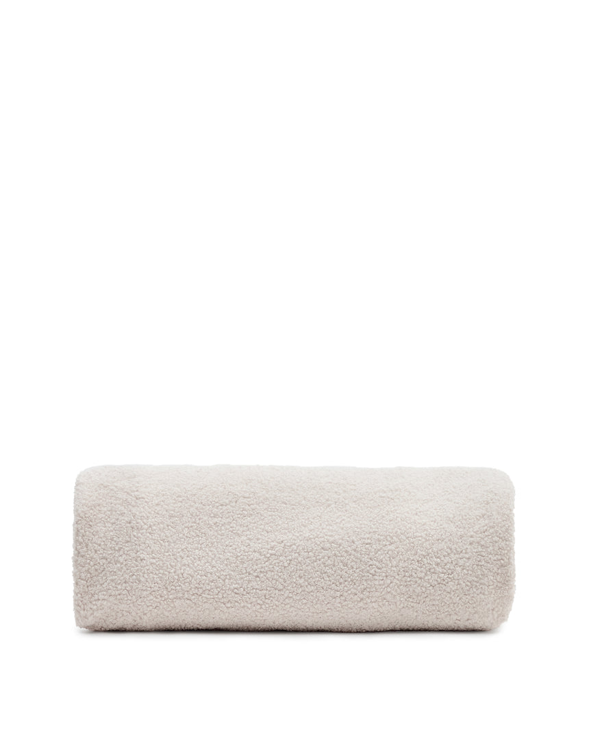 Bezug für Fußhocker Kaeli in Bouclé Farbe Écru Ø 120 cm - ZEN ZONE Furniture