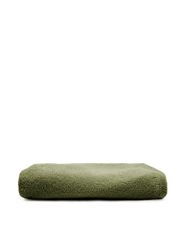 Bezug für Fußhocker Kaeli in grünem Bouclé Ø 60 cm - ZEN ZONE Furniture