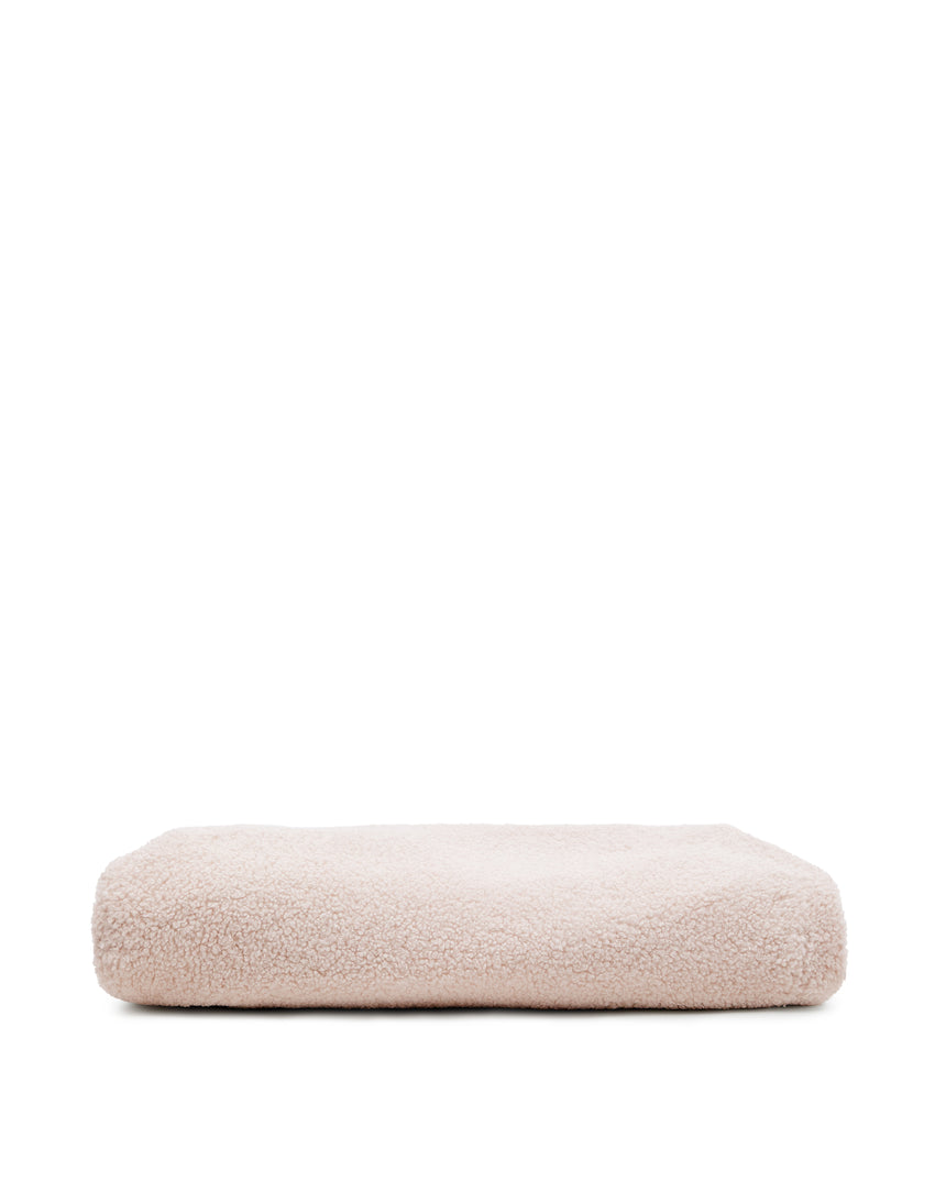 Bezug für Fußhocker Kaeli in rosa Bouclé Ø 60 cm - ZEN ZONE Furniture