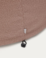 Bezug für Fußhocker Kaeli in rosa Bouclé Ø 60 cm - ZEN ZONE Furniture