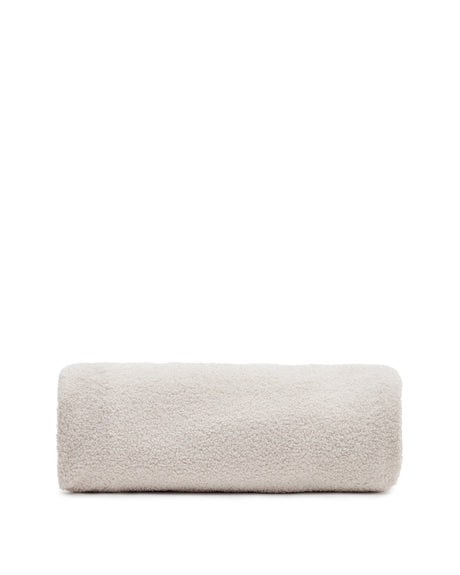 Bezug für Fußhocker Kaeli in Bouclé Farbe Écru Ø 90 cm - ZEN ZONE Furniture