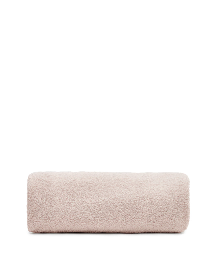Bezug für Fußhocker Kaeli in rosa Bouclé Ø 90 cm - ZEN ZONE Furniture