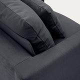 Nora Sessel mit abziehbarem Kissenbezug aus Leinen und Baumwolle anthrazitgrau 92 cm - ZEN ZONE