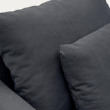 Nora Sessel mit abziehbarem Kissenbezug aus Leinen und Baumwolle anthrazitgrau 92 cm - ZEN ZONE