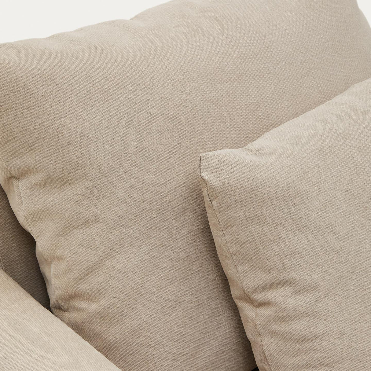 Nora Sessel mit abziehbarem Kissenbezug aus Leinen und Baumwolle taupe 92 cm - ZEN ZONE