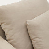 Nora Sessel mit abziehbarem Kissenbezug aus Leinen und Baumwolle taupe 92 cm - ZEN ZONE