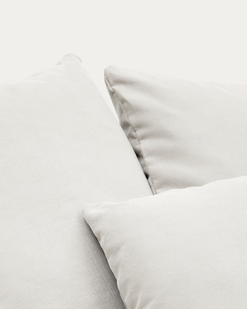 Nora Sessel mit abziehbarem Kissenbezug aus Leinen und Baumwolle naturfarben 140 cm - ZEN ZONE Furniture