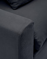 Nora 4 Sitzer Sofa mit abziehbaren Kissenbezügen aus Leinen und Baumwolle anthrazitgrau 340 cm - ZEN ZONE Furniture