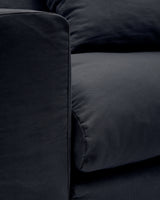 Nora 4 Sitzer Sofa mit abziehbaren Kissenbezügen aus Leinen und Baumwolle anthrazitgrau 340 cm - ZEN ZONE Furniture