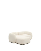 Martina modulares 2-Sitzer-Sofa in Chenille mit Chaiselongue links Farbe Ecru 230 cm - ZEN ZONE Furniture
