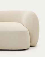 Martina modulares 3-Sitzer-Sofa in Chenille mit Chaiselongue links Écru 287 cm - ZEN ZONE Furniture