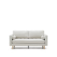 Debra 2-Sitzer-Sofa mit Bezug in perlfarbener Chenille Beine Finish natur 182 cm - ZEN ZONE Furniture