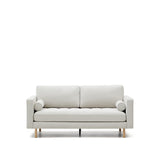 Debra 2-Sitzer-Sofa mit Bezug in perlfarbener Chenille Beine Finish natur 182 cm - ZEN ZONE Furniture