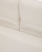 Sofa Aurum 3-Sitzer ecru mit verstellbarer Kopfstütze und mattbeigem Metallgestell 234 cm FSC Mix Credit - ZEN ZONE Furniture