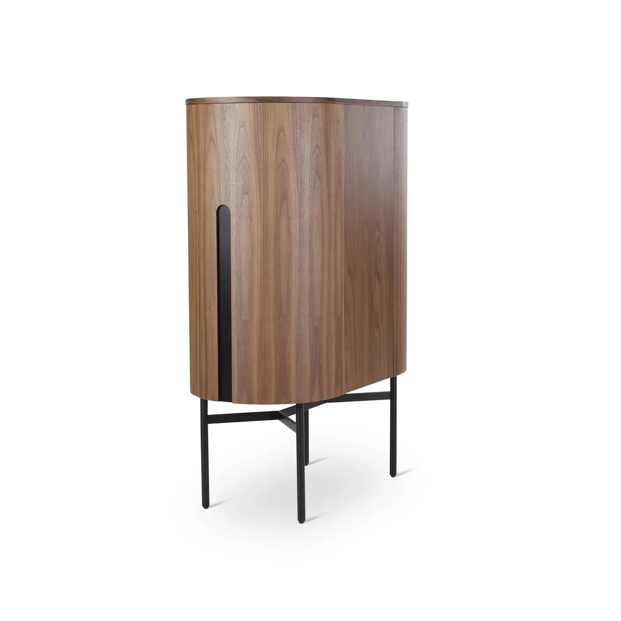 Kommode Amandine aus Walnussfurnier in braun, 90x50x130 cm - ZEN ZONE Furniture