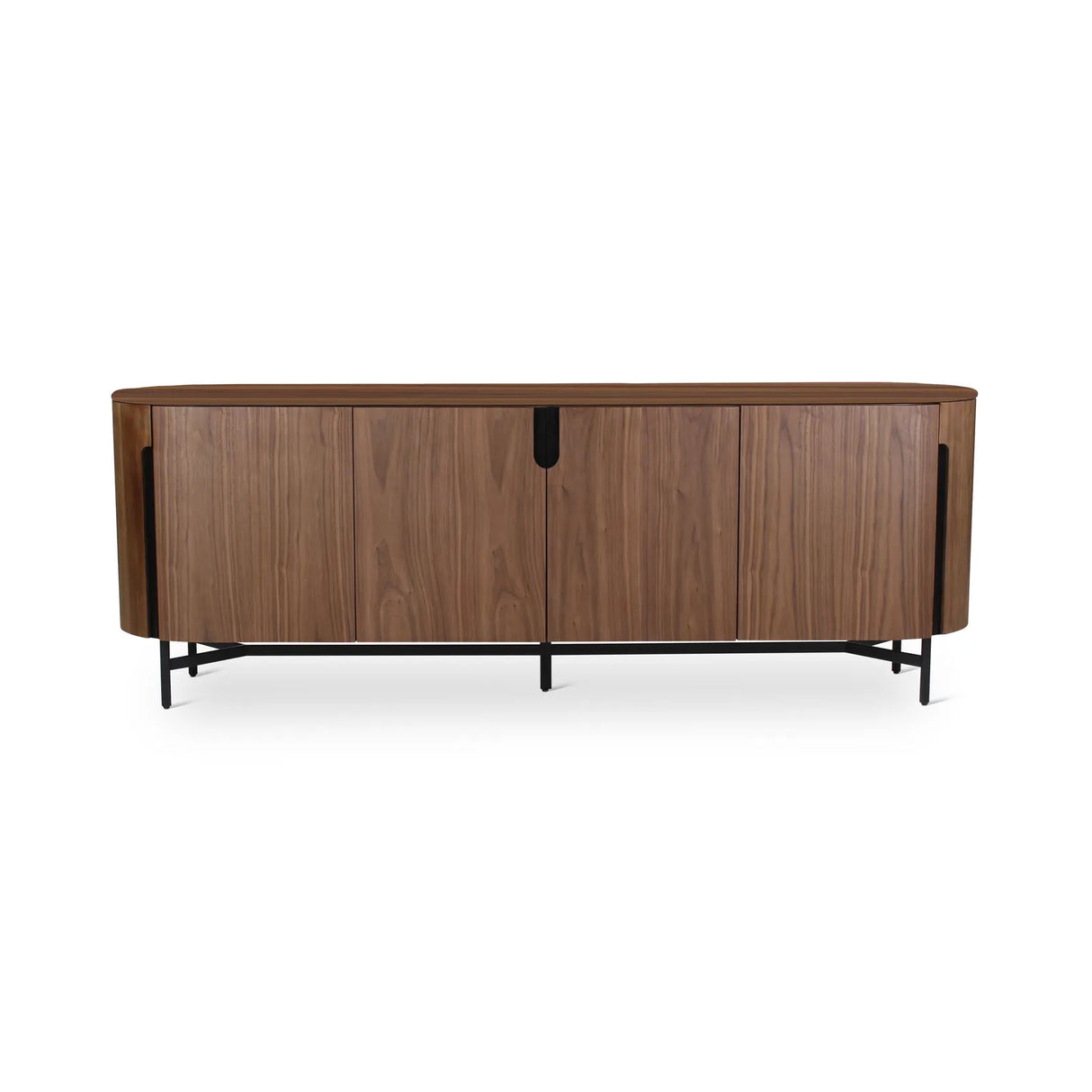 Sideboard AMANDINE aus Walnuss in Natur, 220×50×78 cm - ZEN ZONE Furniture