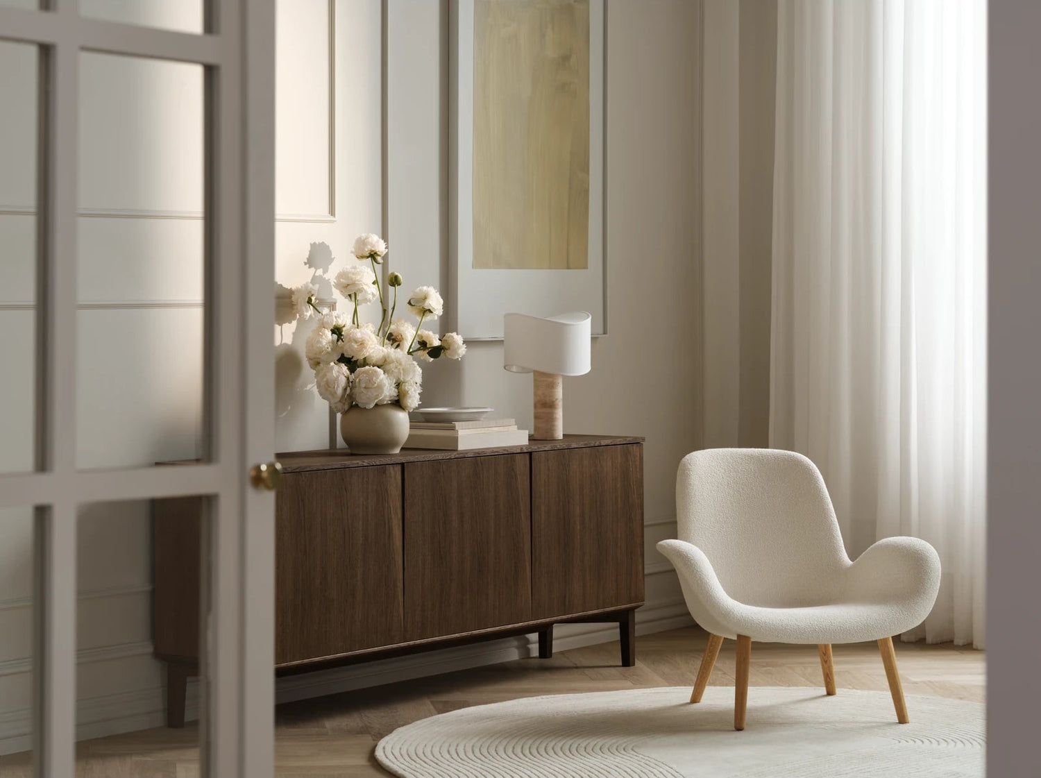 Silent Sideboard, en chêne, huilé, 200x45 cm