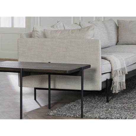 SHELTON Couchtisch Braun/Schwarz 95x50x45cm - ZEN ZONE