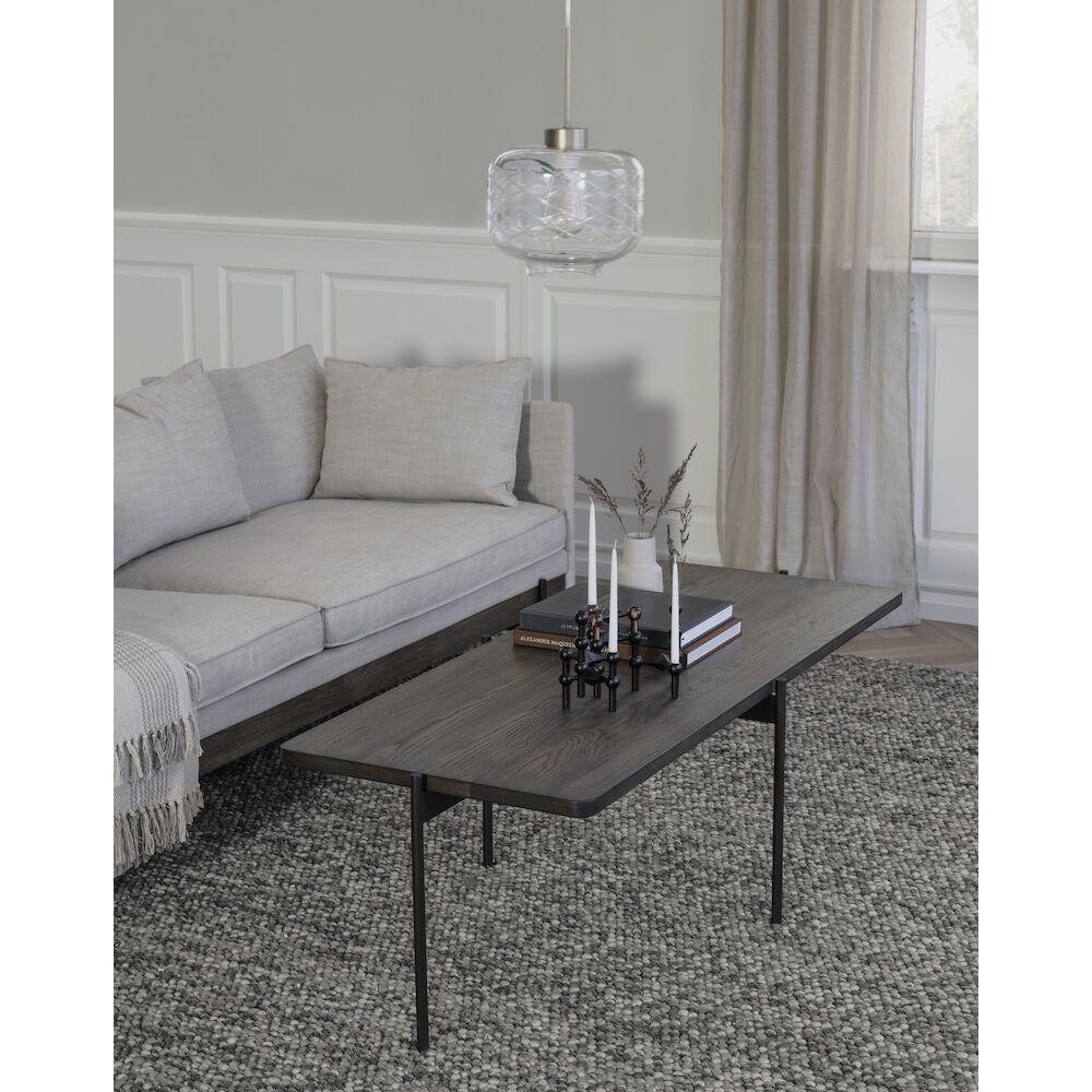 SHELTON Couchtisch Braun/Schwarz 145x60x45cm - ZEN ZONE