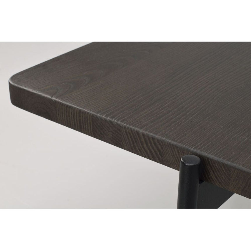 SHELTON Couchtisch Braun/Schwarz 95x50x45cm - ZEN ZONE