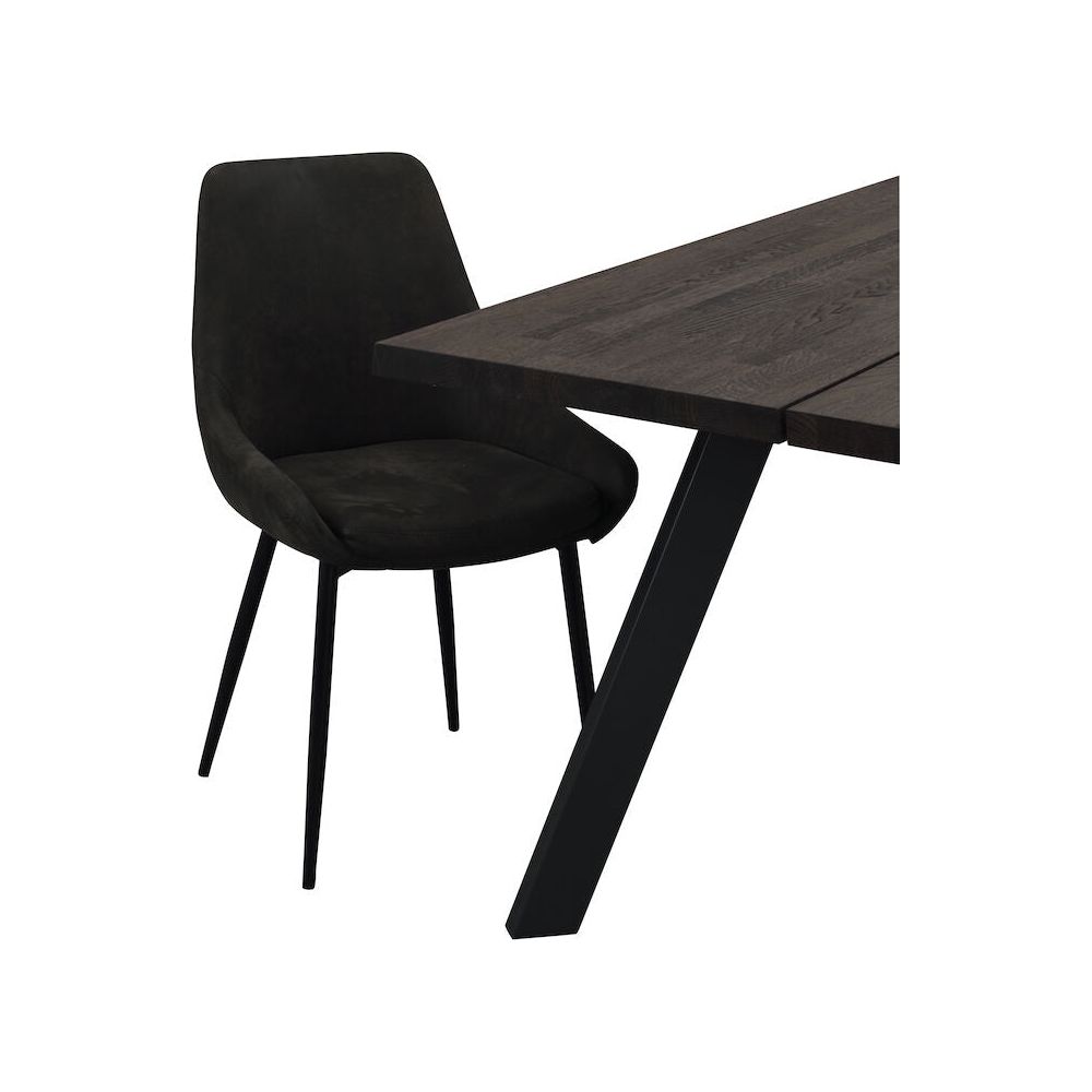 SIERRA Esszimmerstuhl Dunkelgrau/Schwarz 49x55x85cm - ZEN ZONE