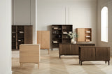 Buffet haut Silent, en chêne huilé, 100x45 cm