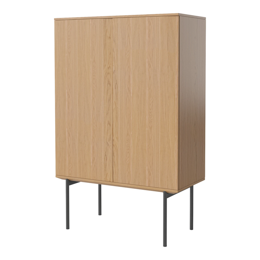 Buffet haut Silent, en chêne huilé, 100x45 cm