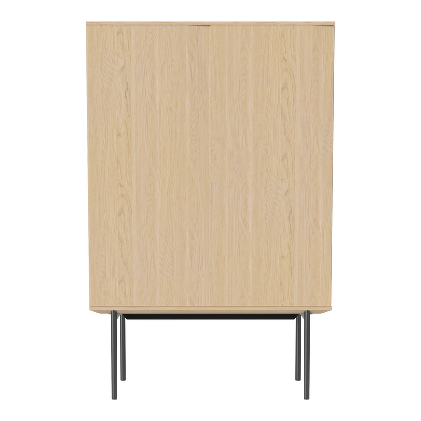 Buffet haut Silent, en chêne huilé, 100x45 cm