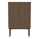 Silent Highboard with wooden frame, in oak, oiled, 100x45 cm