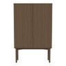 Silent Highboard with wooden frame, in oak, oiled, 100x45 cm