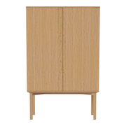 Silent Highboard mit Holzgestell, aus Eiche, geölt, 100x45 cm - ZEN ZONE Furniture