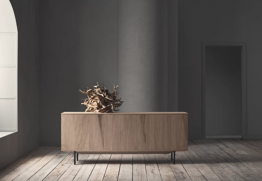 Silent Sideboard, en chêne, huilé, 200x45 cm
