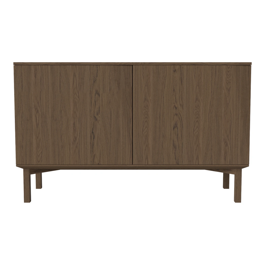 Silent Sideboard mit 2 Türen, aus Eiche, geölt, 132x45 cm
