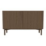 Silent Sideboard mit 2 Türen, aus Eiche, geölt, 132x45 cm