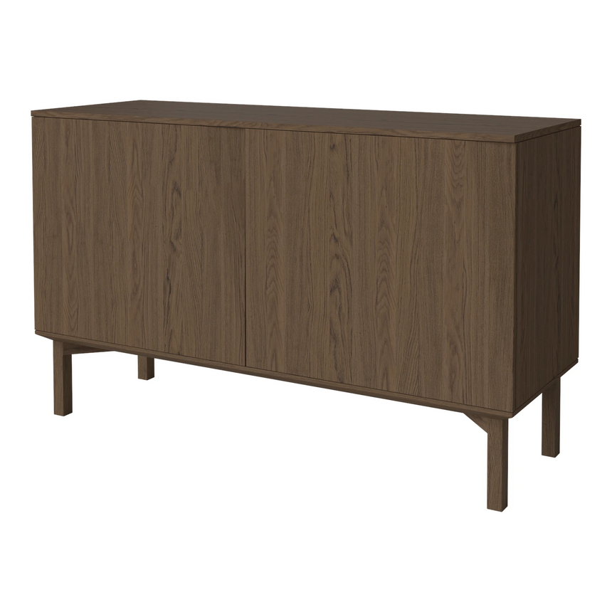 Silent Sideboard mit 2 Türen, aus Eiche, geölt, 132x45 cm